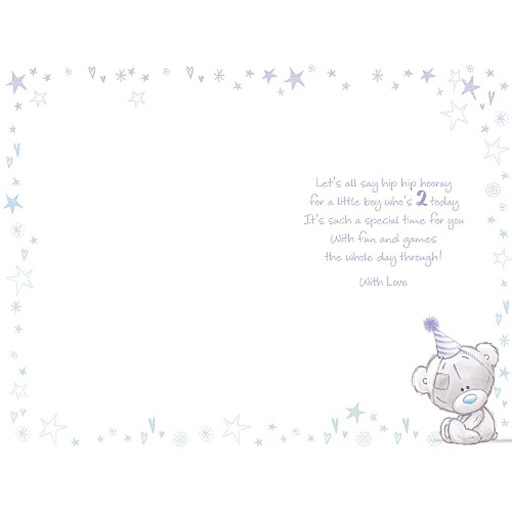 2 Today Boys Tiny Tatty Teddy Me to You Bear 2nd Birthday Card Extra Image 1